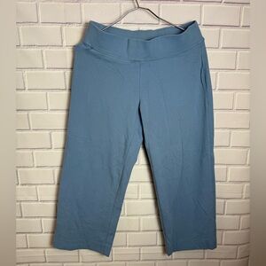 Lands' End light Blue Cropped Pull-On Pants Women's Size S